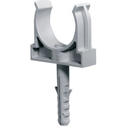 PVC CONDUIT CLIPS WITH PLUG AND STEEL SCREW EC D32 x 50 pcs. - 500CS32