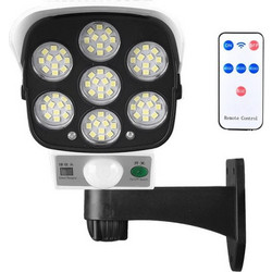 Στεγανός Ηλιακός Προβολέας IP65 Ισχύος 180W με Αισθητήρα Κίνησης, Τηλεχειριστήριο και Αισθητήρα Φωτός και Ψυχρό Λευκό Φως σε Λευκό χρώμα CL-877A