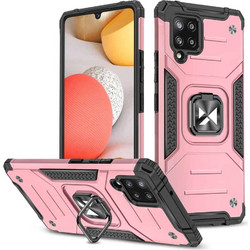 Wozinsky Ring Armor Kickstand Tough Rugged Back Cover Pink (Samsung Galaxy A42)