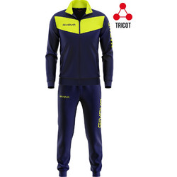 Givova Tuta Visa Ανδρικό Σετ Φόρμας με Λάστιχο Navy Μπλε Lime TR018F-0419