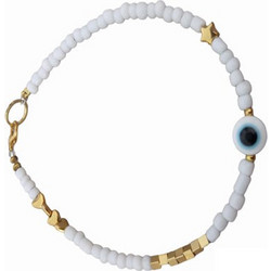 Βραχιόλι Χειροποίητο ποδιού White Pearl Eye