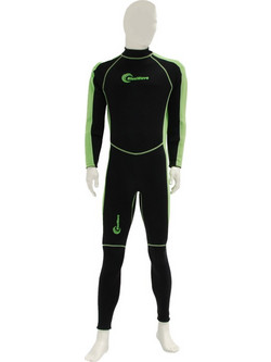 BlueWave Wind Green Ολόσωμη Στολή Κατάδυσης Neoprene για Θαλάσσια Σπορ 3mm