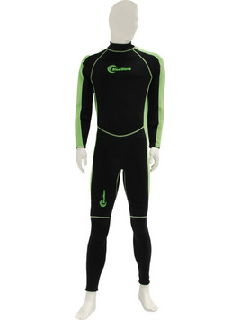 BlueWave Wind Green Ολόσωμη Στολή Κατάδυσης Neoprene για Θαλάσσια Σπορ 3mm