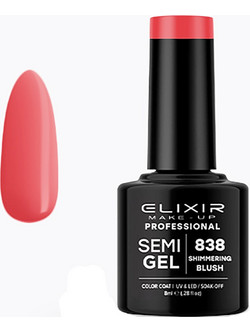 Elixir Semigel 838 Shimmering Blush Ημιμόνιμο Βερνίκι Νυχιών 8ml
