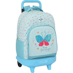 Safta BlackFit8 Butterfly Σχολική Τσάντα Τρόλεϊ Δημοτικού Μπλε 642243918