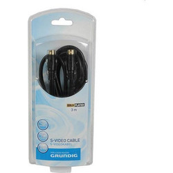 GRUNDIG 51089 Καλώδιο S-Video 3m Μαύρο Gold Plated Db