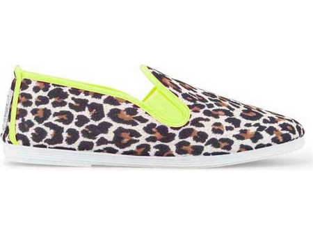 Flossy γυναικείο Plimsoll Ecija leopard φλούο κίτρινο 55-235