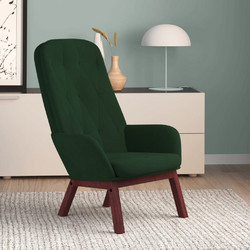 vidaXL Πολυθρόνα Relax Βελούδινη Πράσινη 341220