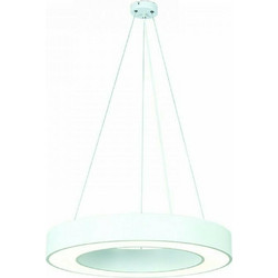 InLight Κρεμαστό Φωτιστικό Οροφής Μονόφωτο LED με Φυσικό Λευκό Φως Λευκό 6171-80-WH