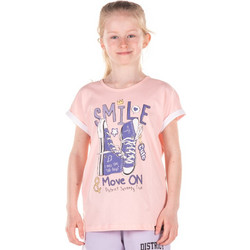 District75 Παιδικό T-Shirt Κοντομάνικο Ροζ 122KGSS-312-0P8