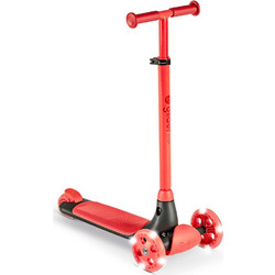 YVolution Yglider Kiwi Αναδιπλούμενο Παιδικό Πατίνι Τρίτροχο με Φωτάκια Κόκκινο