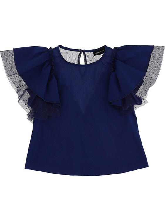 Monnalisa Navy Παιδικό T-Shirt Αμάνικο Navy Μπλε 415611-5117-0056