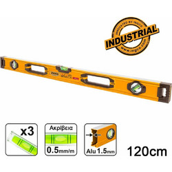 Επαγγελματικό Αλφάδι Βαρέος Τύπου Ingco (HSL08120) - 120cm HSL08120