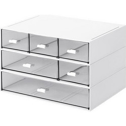 Comix Organizer με 6 συρτάρια, λευκό, Y15x22,9x16,7εκ