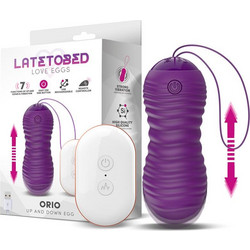 LateToBed Orio Huevo Vibrating & Up Down Δονητής Egg για Ζευγάρια με Τηλεχειριστήριο Μωβ