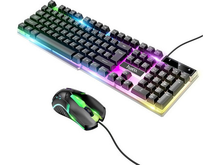 Hoco GM11 Set Rainbow Σετ Gaming Πληκτρολόγιο RGB Black