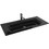 Karag Vetro Ένθετος Νιπτήρας Μπάνιου Γυάλινος 101x46x12cm Μαύρος
