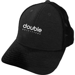 Double Ανδρικό Καπέλο Jockey με Δίχτυ Snapback Υφασμάτινο Μαύρο MHT-08