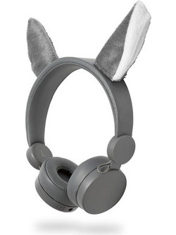 Nedis HPWD4000 Willy Wolf Ενσύρματα Παιδικά Ακουστικά On Ear Γκρι