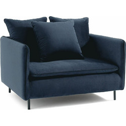 La Redoute Πολυθρόνα Βελούδινη Μπλε Ivete 3614853634885