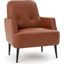 La Redoute Πολυθρόνα Δερμάτινη Rusted Oleg 3614853721493
