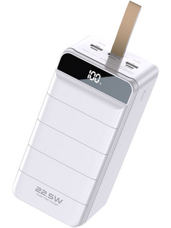 Wekome WP-271 Minre Series Power Bank 80000mAh 22.5W με 3 Θύρες USB-A & Θύρα USB-C Quick Charge 3.0 White