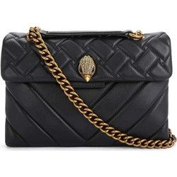Kurt Geiger Kensington Γυναικεία Τσάντα Χιαστί Δερμάτινη Μαύρη με Αλυσίδα 1470400109