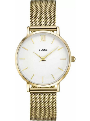 Cluse Minuit CL30010 Γυναικείο Ρολόι με Χρυσό Μεταλλικό Μπρασελέ CW0101203007