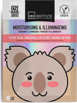 IDC Institute Vegan Cute Animals Animated Koala Sheet Μάσκα Προσώπου για Ενυδάτωση 25gr