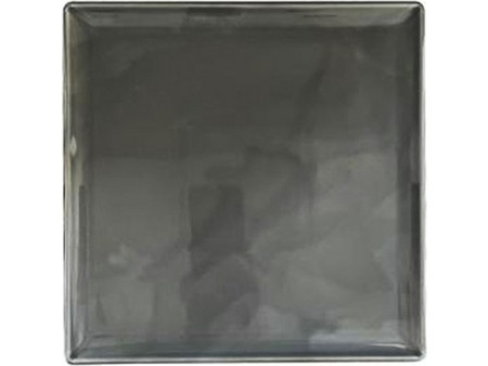 Τετράγωνο ρηχό πιάτο διαστάσεων 25.5x25.5cm από πορσελάνη σε γκρι χρώμα συσκευασία 6 τεμαχίων σειρά Ankara Grey Lubiana