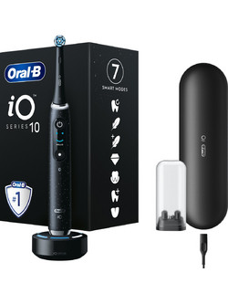 Oral-B iO Series 10 Cosmic Black Ηλεκτρική Οδοντόβουρτσα με Χρονομετρητή Αισθητήρα Πίεσης & Θήκη Ταξιδίου