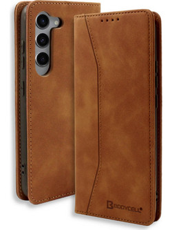 Bodycell Pu Leather Book Brown (Samsung Galaxy S23)