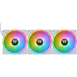 Thermaltake Swafan EX12 Case Fan 120mm RGB με Σύνδεση 3-Pin 4-Pin PWM 3τμχ White CL-F161-PL12SW-A