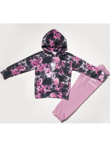 Emery Kids Παιδικό Σετ Φόρμας Μαύρο Ροζ 12-2304