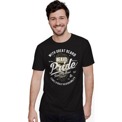 BEARD PRIDE (Κοντομάνικο Ανδρικό / Unisex) - Deep black