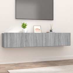 vidaXL Έπιπλο Τηλεόρασης Ξύλινο Γκρι Μ80xΠ30xΥ30cm 820464