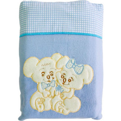 Isadore Lorraine Bear Κουβέρτα Κούνιας Fleece 110x160 Γαλάζια