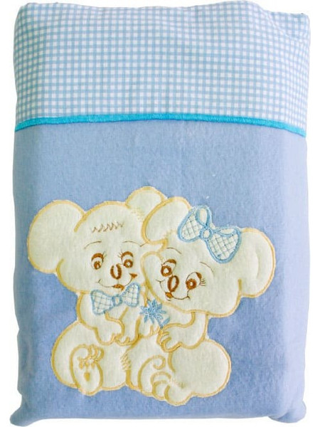 Isadore Lorraine Bear Κουβέρτα Κούνιας Fleece 110x160 Γαλάζια