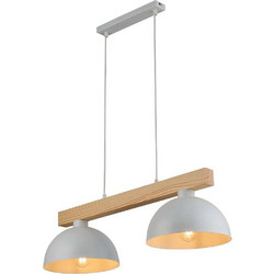 TK Lighting Oslo 4713 Κρεμαστό Φωτιστικό Οροφής Ράγα Δίφωτο Λευκό