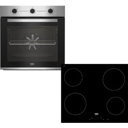 Beko Φούρνος Ηλεκτρικός Άνω Πάγκου 66lt 59.4cm BBIE12100XC με Κεραμικές Εστίες HIC64400E