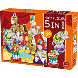 Παιδικό Puzzle King 5 in 1 The Circus, Big Top, Animals, New & Sealed