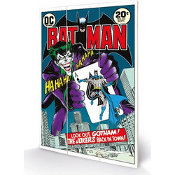 DC COMICS - Wood Print 20x29.5 - Batman Joker's Back in Town