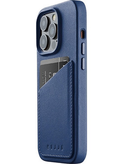 Mujjo Leather Wallet Monaco Blue (iphone 14 Pro)