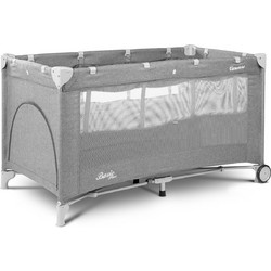 Caretero Basic Plus Παρκοκρέβατο 2 Επίπεδων με Στρώμα & Δίχτυ Γκρι
