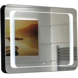 Καθρέφτης Οριζόντιος Με Καμπυλωτό Φινίρισμα Και Led(80x60cm)