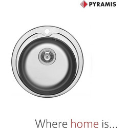 Pyramis Kiba Ένθετος Νεροχύτης Στρογγυλός Inox Σατινέ 48.5cm 100053501