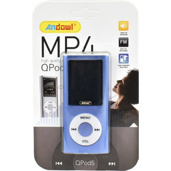 Andowl QPOD5 MP4 Player 8GB με Οθόνη 1.8" & Ραδιόφωνο Μπλε