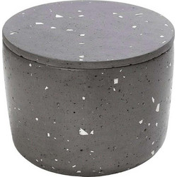Δοχείο Με Καπάκι TZB112 13x13x9cm Dark Grey Espiel Τσιμέντο