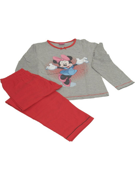 Minerva Πιζαμάκι Παιδικό Disney Minnie Γκρι/Κόκκινο 60559