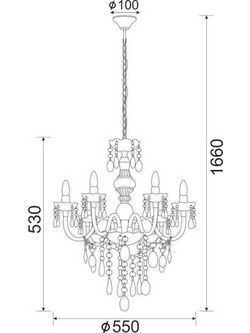 Aca Πολυέλαιος 6xE14 με Κεράκια Μαύρος SF64026BΚωδικός: 11482990